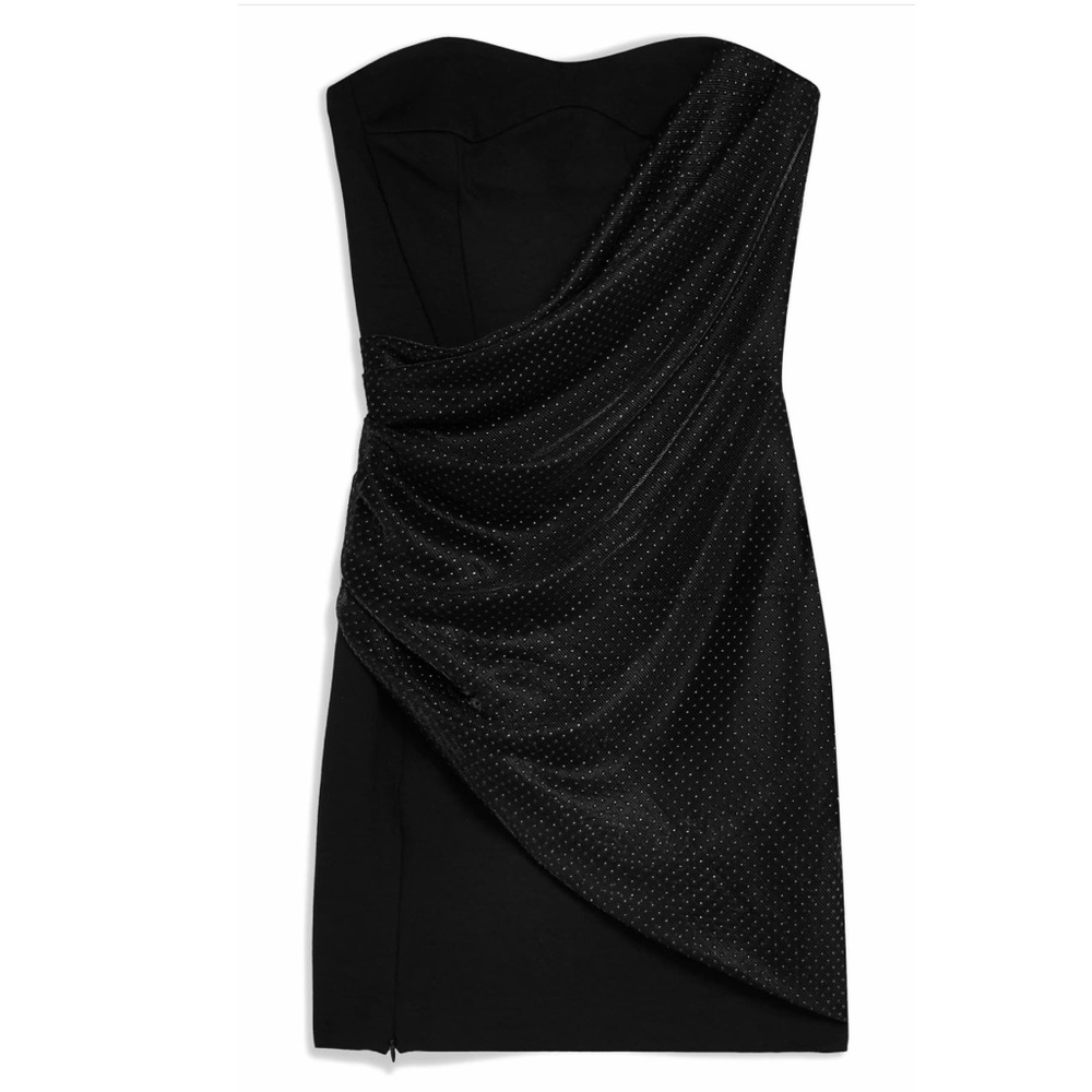 Topshop Black Strapless Dress